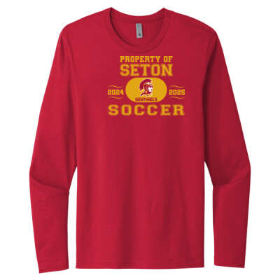 Adult Unisex Property of Seton Soccer Long Sleeve Cotton Tee Thumbnail